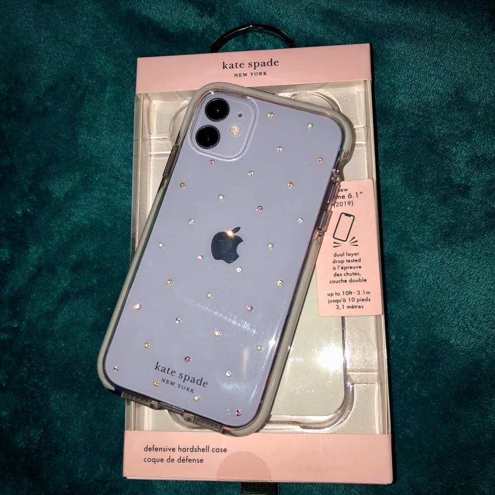 Kate spade gems/pearls clear case